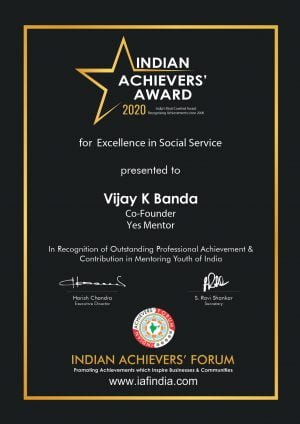 Mr. Vijay Banda - Winner of Indian Achievers' Award 2020