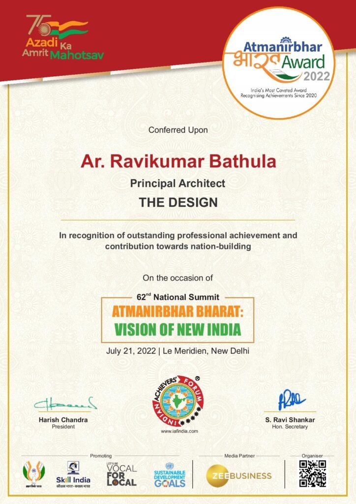 Ar. Ravi Bathula - Winner of Indian Achievers' Award 2022