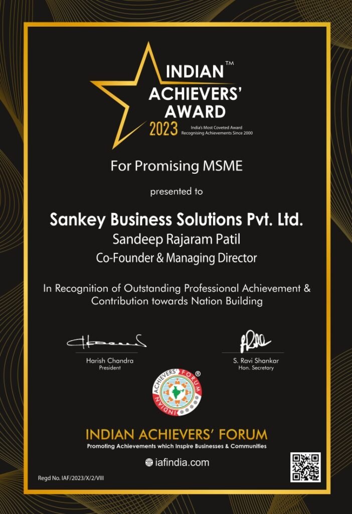 Mr. Sandeep Rajaram Patil - Winner of Indian Achievers' Award 2022-23